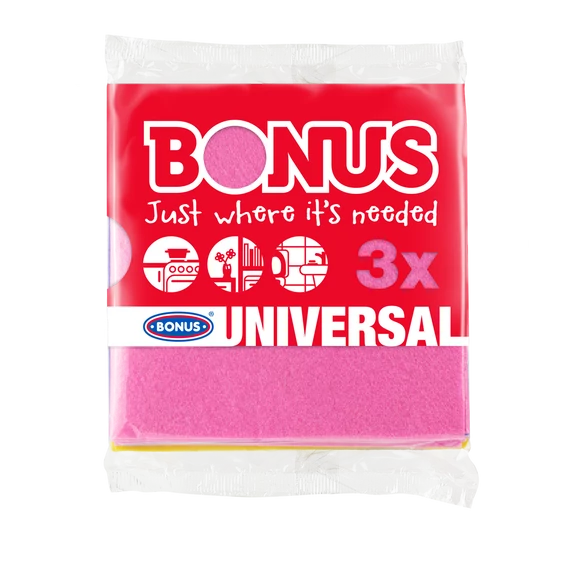 Törlőkendő általános 3 db/csomag Bonus B163