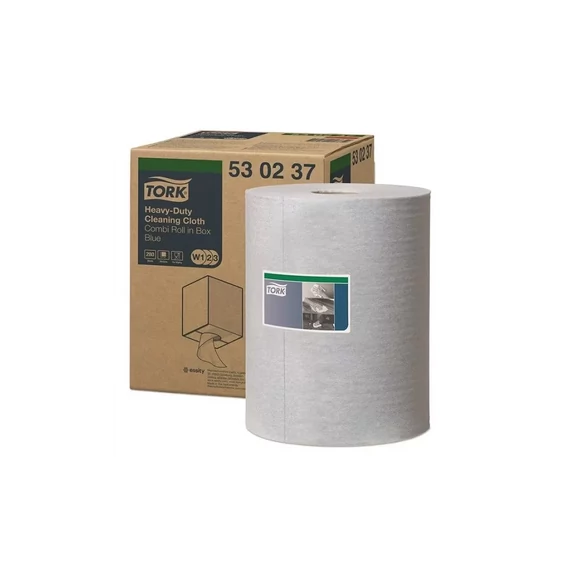 Törlőpapír ipari tekercses nagyteljesítményű kombi 106 m/tek 1 tek/doboz W1/W2/W3 TORK_530237 kék