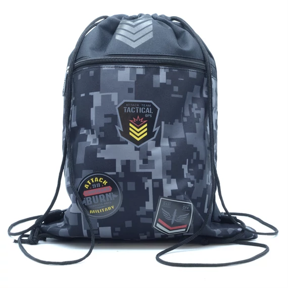 Tornazsák 29x39x2cm, Connect 2021 ARMY fekete/szürke