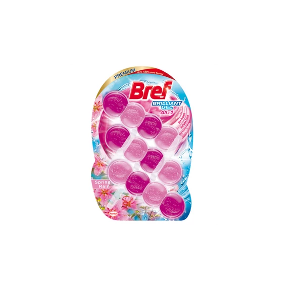 WC illatosító gél 3 x 42 g Brillant Blokk Bref Spring Rain