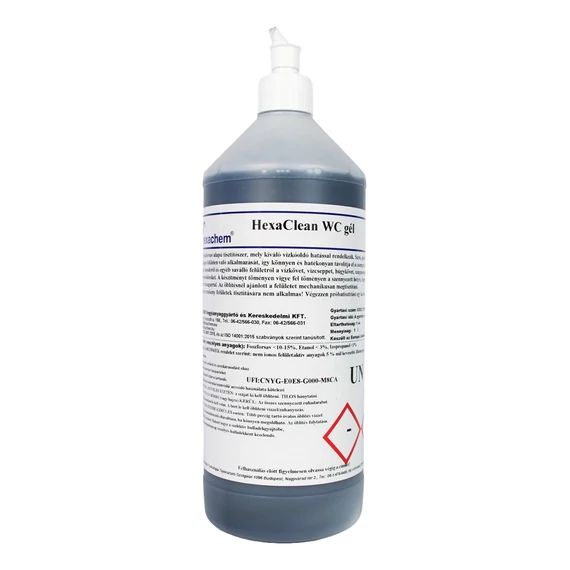 WC tisztító gél 1 liter Hexaclean