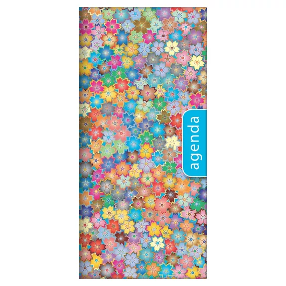 Zsebnaptár fehér lapokkal fekvő Colors Spring kék Dayliner 2023.