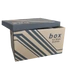 Archiváló konténer karton doboz fedeles 52x35x30cm, külön záródó levehető fedéllel Fornax