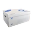 Archiváló konténer karton doboz fedeles 54x36x25cm, felfelé nyíló tetővel Bluering® fehér-kék
