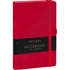 Keménytáblás notesz pontozott vonalozással krémszínű lapokkal leszorító gumiszalaggal Red 130x210mm, Presco